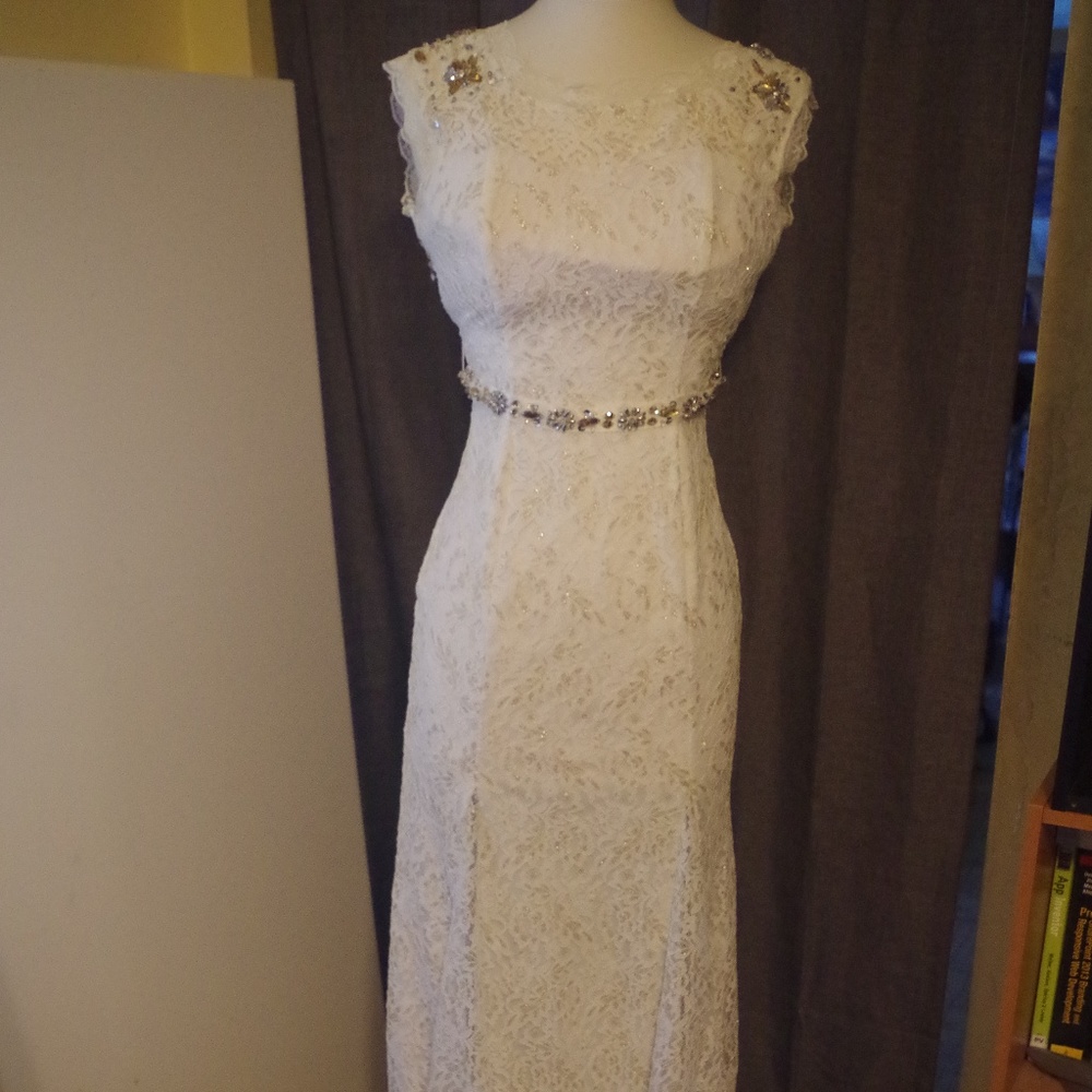 Sequin Hearts floor length dress